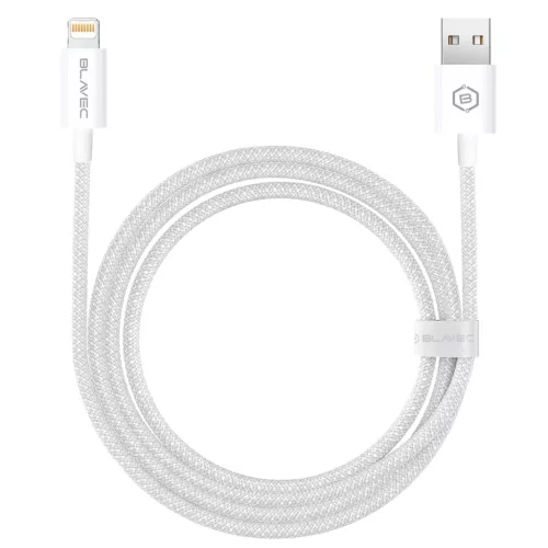Blavec Cable Candy fonott - USB Lightning kábel - 2,4A 1 méter (CCA-UL24W10) fehér