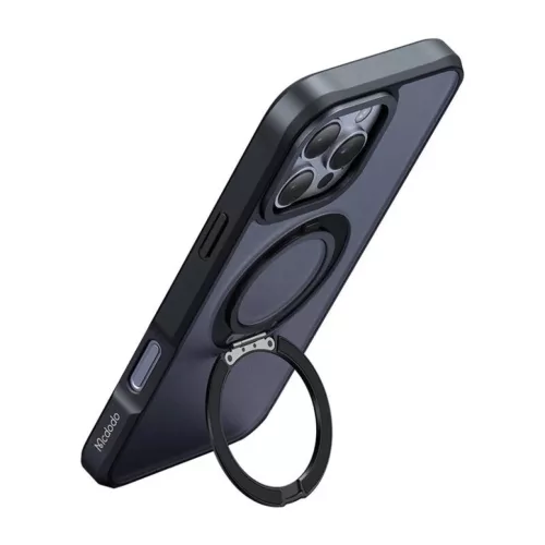 McDodo PC-4932 MagSafe tok iPhone 16 Pro-hoz állvánnyal (fekete)
