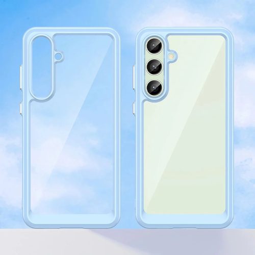 Outer Space szilikontok zselés kerettel Samsung Galaxy S24 FE - kék tok