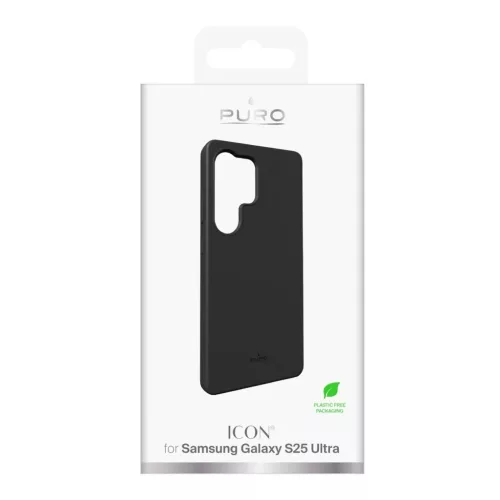 Puro Icon szilikon tok Samsung Galaxy S25 Ultra - Fekete tok