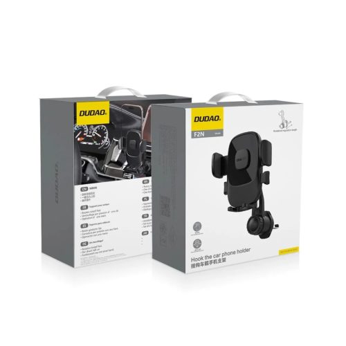 Dudao F2N autós telefontartó légbefúvóra, bilincses - fekete