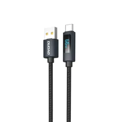   Dudao L7T USB-A - USB-C 66W kábel LED kijelzővel 1m - Fekete