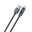 Dudao L7T USB-A - USB-C 66W kábel LED kijelzővel 1m - Fekete