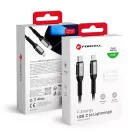 FORCELL F-ENERGY C259 kábel Type C Lightninghez PD 3A 27W Cafule 3 m fekete,