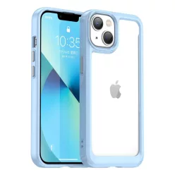   Outer Space tok iPhone 14 Plus kemény tok zselés kerettel kék