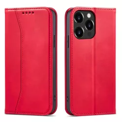   Magnet Fancy Case tok iPhone 14 Plus fliptok pénztárca állvány piros