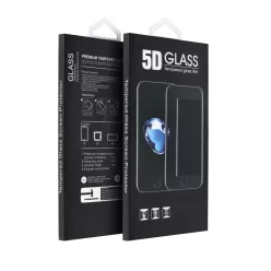   5D Teljes Ragasztású Edzett Üveg - iPhone 12 Mini fekete üvegfólia