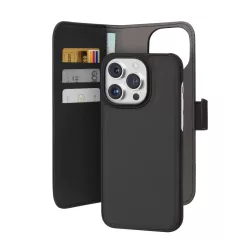   Puro Wallet Levehető MagSafe 2 az 1-ben fliptok és tárca iPhone 15 Pro-hoz - fekete tok