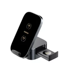   Dudao A11Pro+ 15W-os 3 az 1-ben töltőállomás Telefonhoz/Okosórához/Fejhallgatóhoz - Fekete