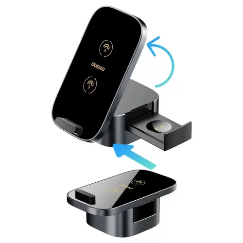 Dudao A11Pro+ 15W-os 3 az 1-ben töltőállomás Telefonhoz/Okosórához/Fejhallgatóhoz - Fekete