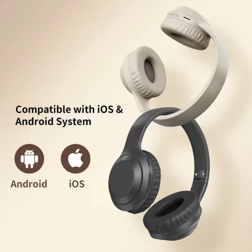 Rock O2 Bluetooth fejhallgató bézs