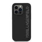 Karl Lagerfeld 3D Gumi Csillogó Logós tok iPhone 13 Pro Fekete tok