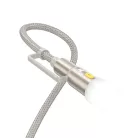 HOCO kábel All-in-one Type C / Lightning to Type C / LED lámpa PD 3A 60W U138 1,2 m szürke