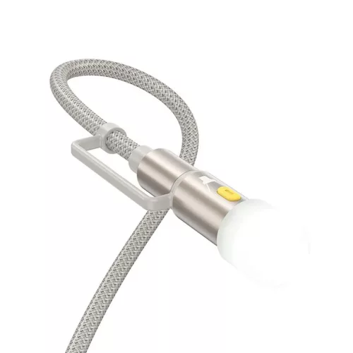 HOCO kábel All-in-one Type C / Lightning to Type C / LED lámpa PD 3A 60W U138 1,2 m szürke