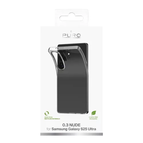 Puro 03 Nude szilikon tok Samsung Galaxy S25 Ultra - Átlátszó tok