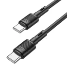 HOCO kábel Type C to Type C PD 3A 60W X83 1 m fekete
