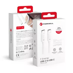   FORCELL F-ENERGY C338 kábel USB-C USB-C-hez PD QC4.0 3A 60W 2 m fehér