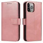 Magnet Case elegant fliptok kitámasztóval iPhone 13 Pro rózsaszín tok