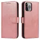 Magnet Case elegant fliptok kitámasztóval iPhone 13 Pro rózsaszín tok