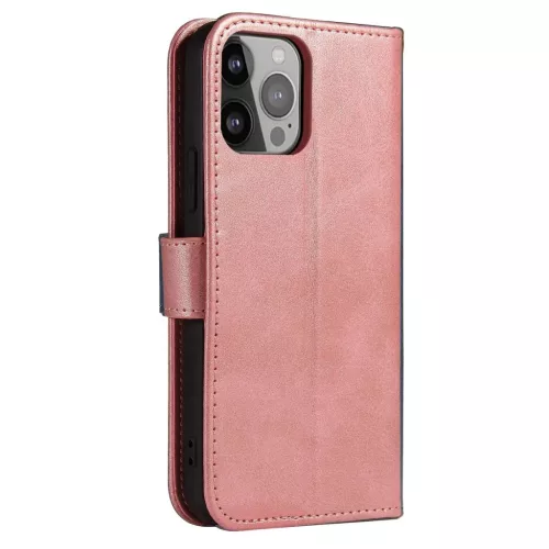 Magnet Case elegant fliptok kitámasztóval iPhone 13 Pro rózsaszín tok