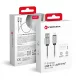 FORCELL F-ENERGY Metal C236 kábel USB A Lightning 2,4A 12W 1 m ezüst,