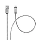 FORCELL F-ENERGY Metal C234 kábel USB A-ról Type-C-re QC3.0 2,4A 12W 1 m ezüst