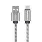 FORCELL F-ENERGY Metal C234 kábel USB A-ról Type-C-re QC3.0 2,4A 12W 1 m ezüst