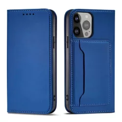 Magnet Card tok iPhone 13 Pro Max Kártyatartó Tok Kék