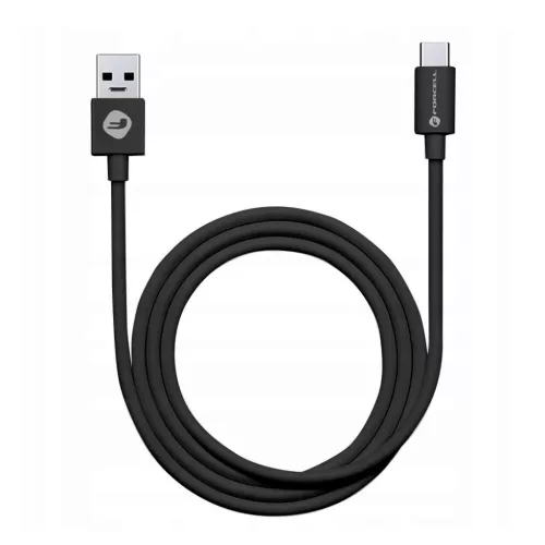 FORCELL C319 kábel USB A-ról Type C-re 2,1A TUBUS 1 m fekete