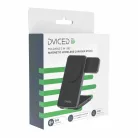 Dviced 3 az 1-ben Összecsukható Qi2 mágneses vezeték nélküli töltőállvány kábellel, fali töltővel - Fekete