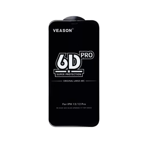 6D Pro Veason üvegfólia - iPhone 13 Pro / 14 fekete