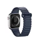Dux Ducis Strap (Armor Version) Apple Watch SE szíj, 9, 8, 7, 6, 5, 4, 3, 2, 1 (41, 40, 38 mm) szilikon mágneses karkötő kék
