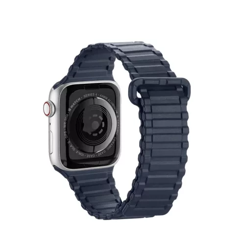 Dux Ducis Strap (Armor Version) Apple Watch SE szíj, 9, 8, 7, 6, 5, 4, 3, 2, 1 (41, 40, 38 mm) szilikon mágneses karkötő kék