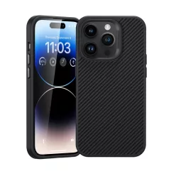   iPhone 16 Pro fekete Benks Magnetic Armor Pro Kamera Vezérlés Kevlar Tok Fém Keret 600D (D065) tok