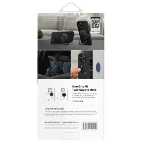 Uniq Keva Air iPhone 16 Pro 6.3" Magclick Töltőtok Fekete/Karbon Fekete Tok