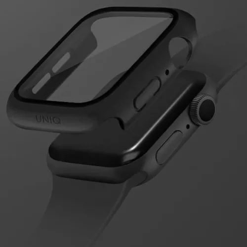 Uniq Nautic Apple Watch Series 7/8/9 45mm fekete/fekete tok