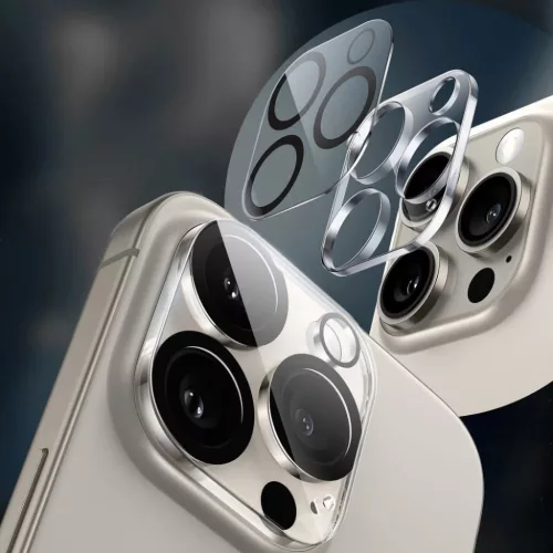 iPhone 16e/17e Tech-Protect Cam Fit+ Kamera üvegfólia átlátszó