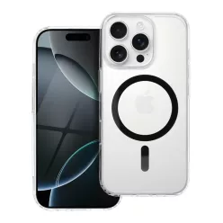   Drop Glue Színes Gyűrűs Mag Tok kompatibilis MagSafe-val IPHONE 13 PRO MAX fekete tok