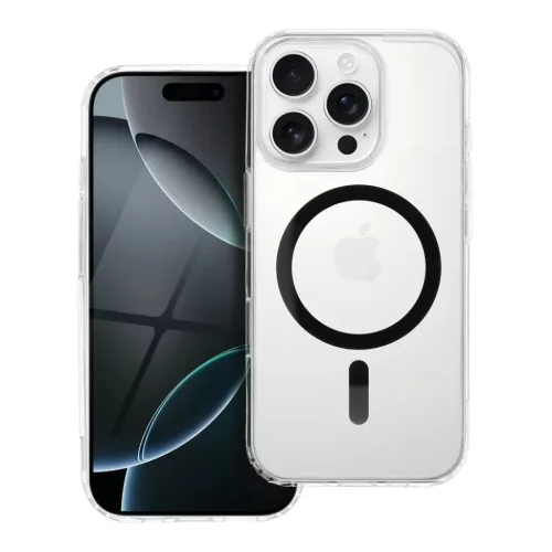 Drop Glue Színes Gyűrűs Mag Tok kompatibilis MagSafe-val IPHONE 13 PRO MAX fekete tok