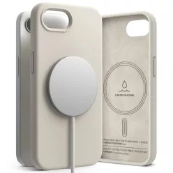   iPhone 16e/17e Ringke Szilikon Mágneses Magsafe Tok Kőszínű