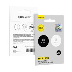   Blavec Fémlemez mágneses tartóhoz BM-03 2 darabos szett kör alakú (40mm) fekete és ezüst