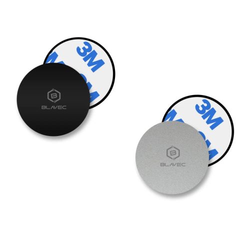 Blavec Fémlemez mágneses tartóhoz BM-03 2 darabos szett kör alakú (40mm) fekete és ezüst
