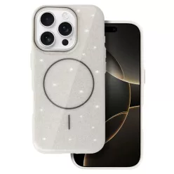 Magsafe Slim Csillogó tok iPhone 16 Pro ezüst