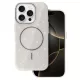Magsafe Slim Csillogó tok iPhone 16 Pro ezüst