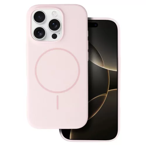 Magsafe Slim szilikon tok iPhone 16 Pro világos rózsaszín