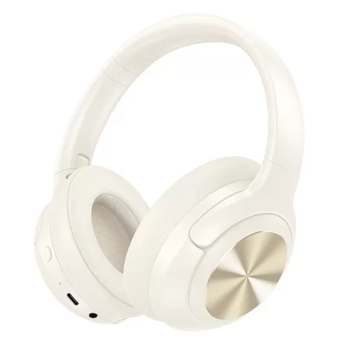 HOCO vezeték nélküli fejhallgató bluetooth ANC W54 tejesfehér