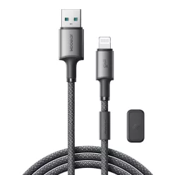   Joyroom S-A50 Unlimited Sorozat 3A USB-A - Lightning Kábel Mágneses Szervezővel 1.2m - Szürke