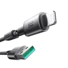 Joyroom S-A50 Unlimited Sorozat 3A USB-A - Lightning Kábel Mágneses Szervezővel 1.2m - Szürke