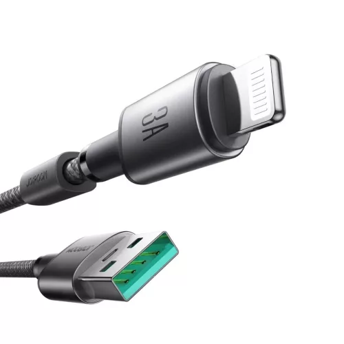 Joyroom S-A50 Unlimited Sorozat 3A USB-A - Lightning Kábel Mágneses Szervezővel 1.2m - Szürke
