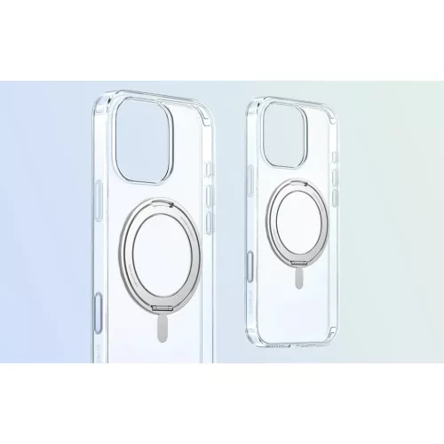Baseus SkyRing 360 Mágneses Tok Állvánnyal iPhone 16 Pro (átlátszó) tok